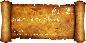 Császár Márk névjegykártya